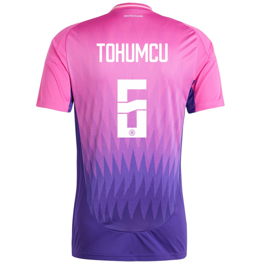 Dames Duitsland Umut Tohumcu #6 Roze Paars Uitshirt Uittenue 24-26 T-Shirt