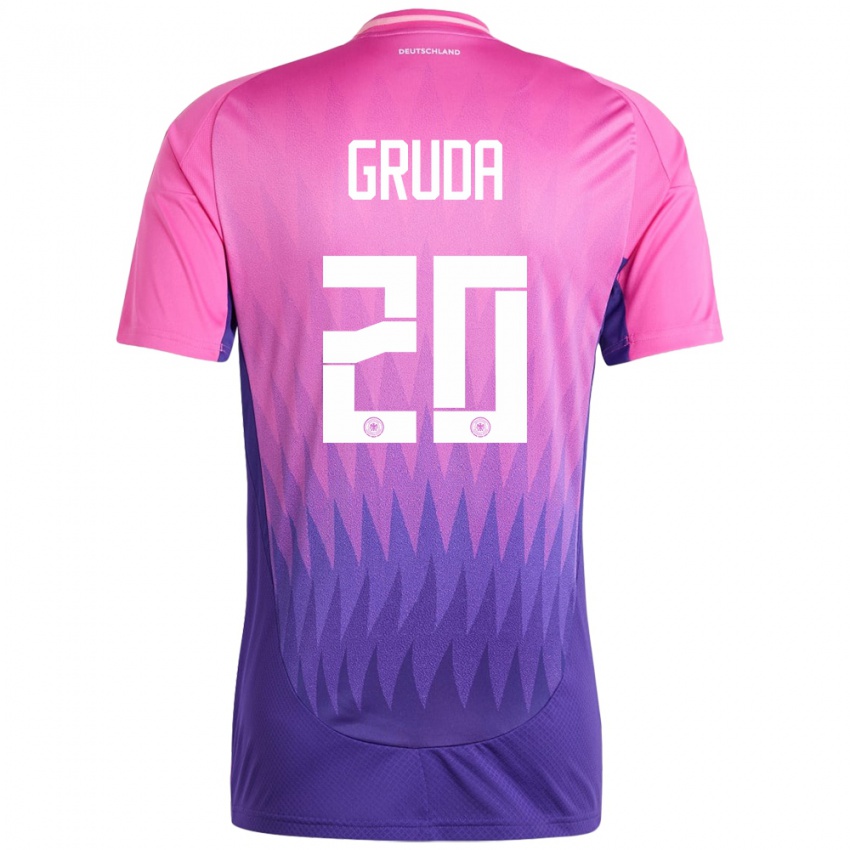 Dames Duitsland Brajan Gruda #20 Roze Paars Uitshirt Uittenue 24-26 T-Shirt