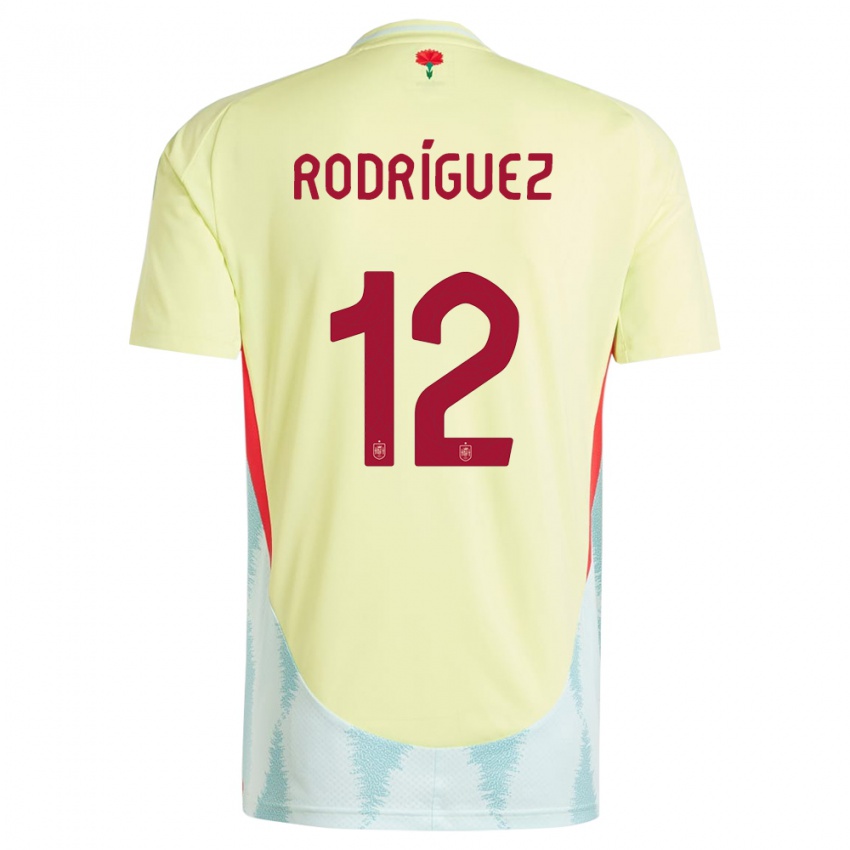 Dames Spanje Lucia Rodriguez #12 Geel Uitshirt Uittenue 24-26 T-Shirt