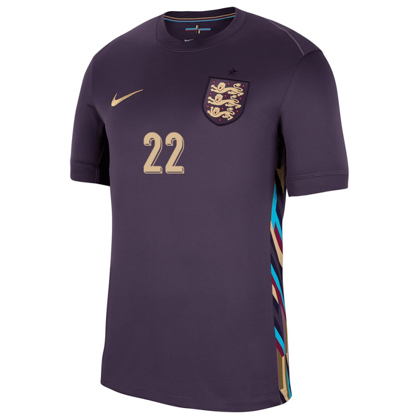 Dames Engeland James Trafford #22 Donkere Rozijn Uitshirt Uittenue 24-26 T-Shirt