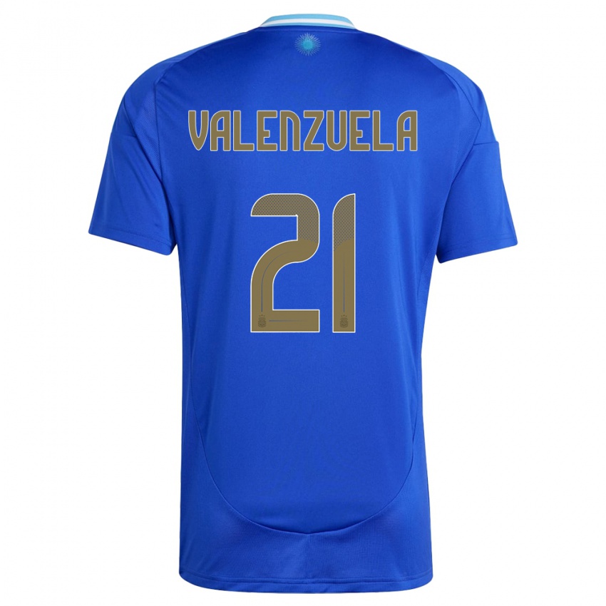 Dames Argentinië Fernando Valenzuela #21 Blauw Uitshirt Uittenue 24-26 T-Shirt