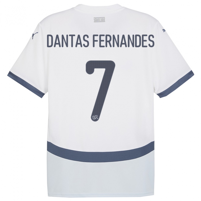 Dames Zwitserland Ronaldo Dantas Fernandes #7 Wit Uitshirt Uittenue 24-26 T-Shirt