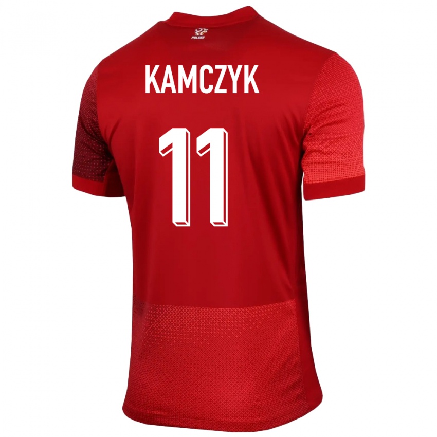 Dames Polen Ewelina Kamczyk #11 Rood Uitshirt Uittenue 24-26 T-Shirt
