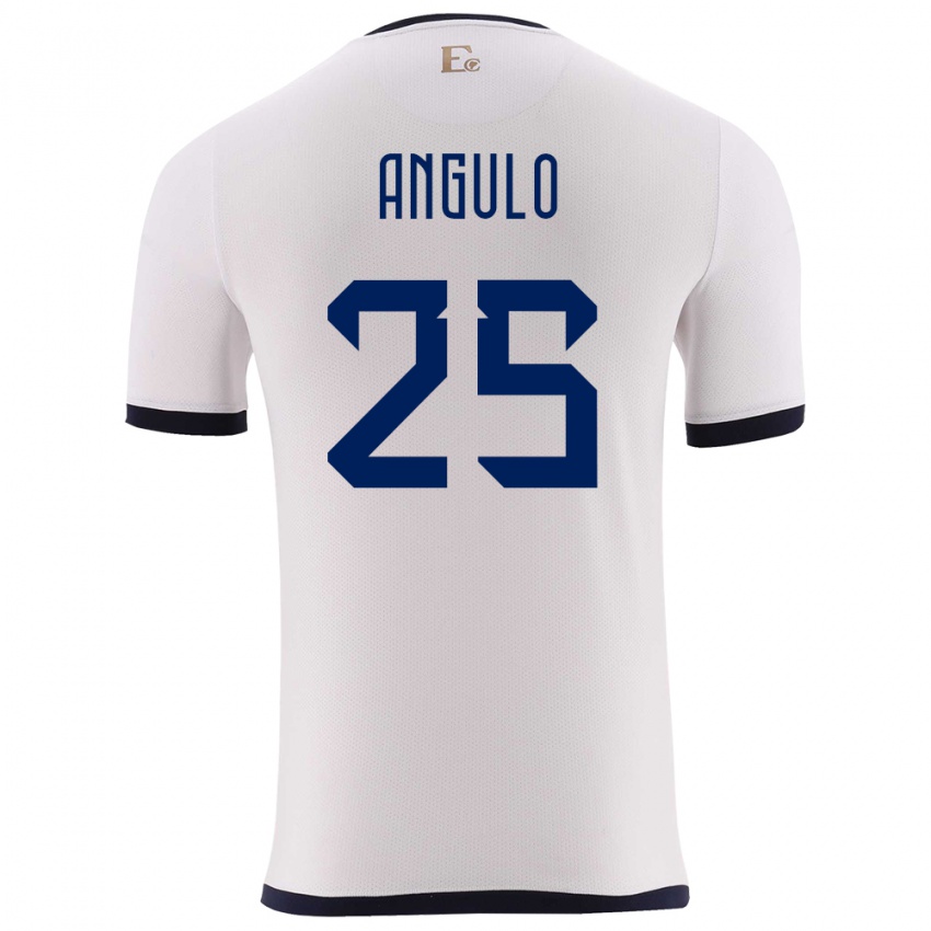 Dames Ecuador Nilson Angulo #25 Wit Uitshirt Uittenue 24-26 T-Shirt