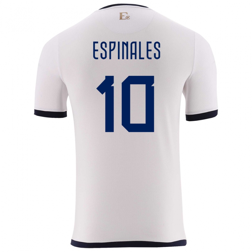 Dames Ecuador Joselyn Espinales #10 Wit Uitshirt Uittenue 24-26 T-Shirt