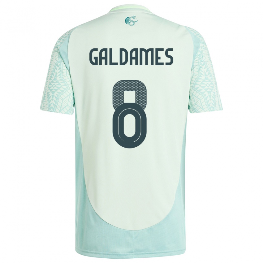 Dames Mexico Benjamin Galdames #8 Linnen Groen Uitshirt Uittenue 24-26 T-Shirt