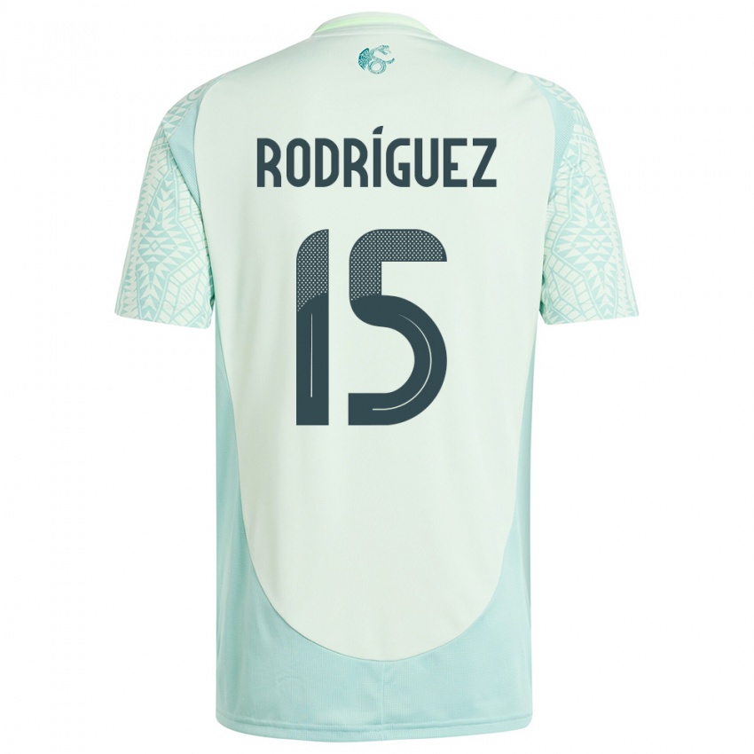 Dames Mexico Jorge Rodriguez #15 Linnen Groen Uitshirt Uittenue 24-26 T-Shirt