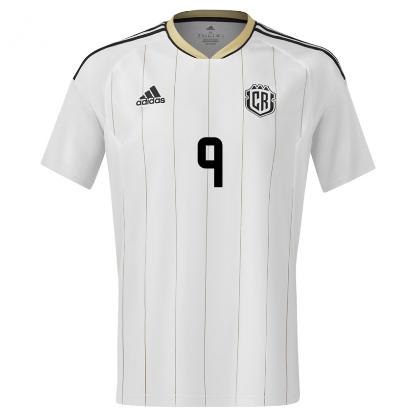 Dames Costa Rica Doryan Rodriguez #9 Wit Uitshirt Uittenue 24-26 T-Shirt