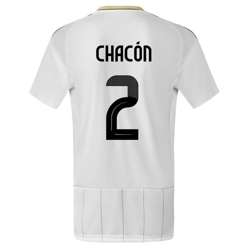 Dames Costa Rica Daniel Chacon #2 Wit Uitshirt Uittenue 24-26 T-Shirt