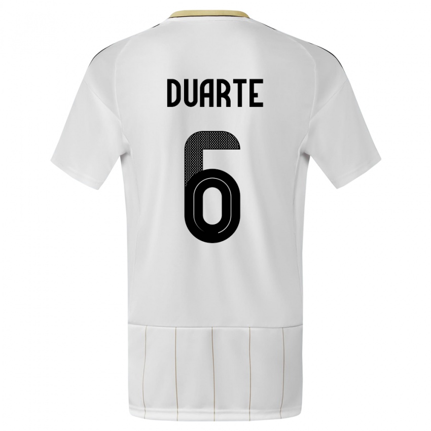 Dames Costa Rica Oscar Duarte #6 Wit Uitshirt Uittenue 24-26 T-Shirt