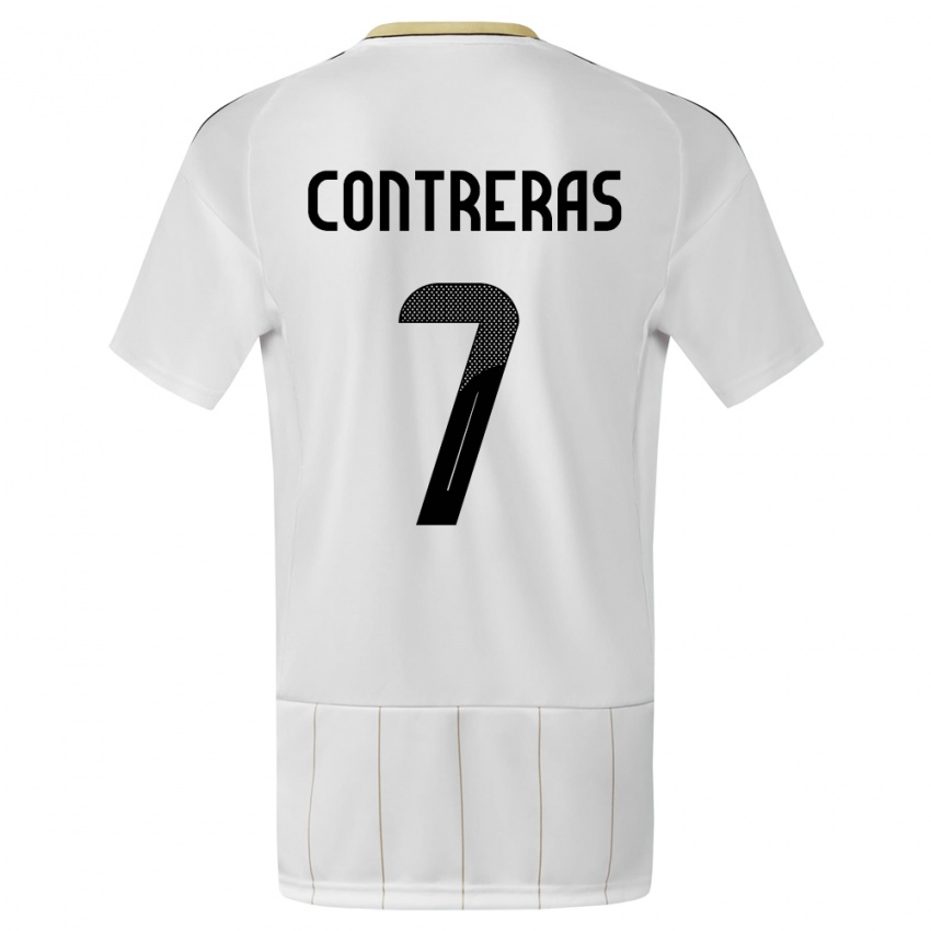 Dames Costa Rica Anthony Contreras #7 Wit Uitshirt Uittenue 24-26 T-Shirt