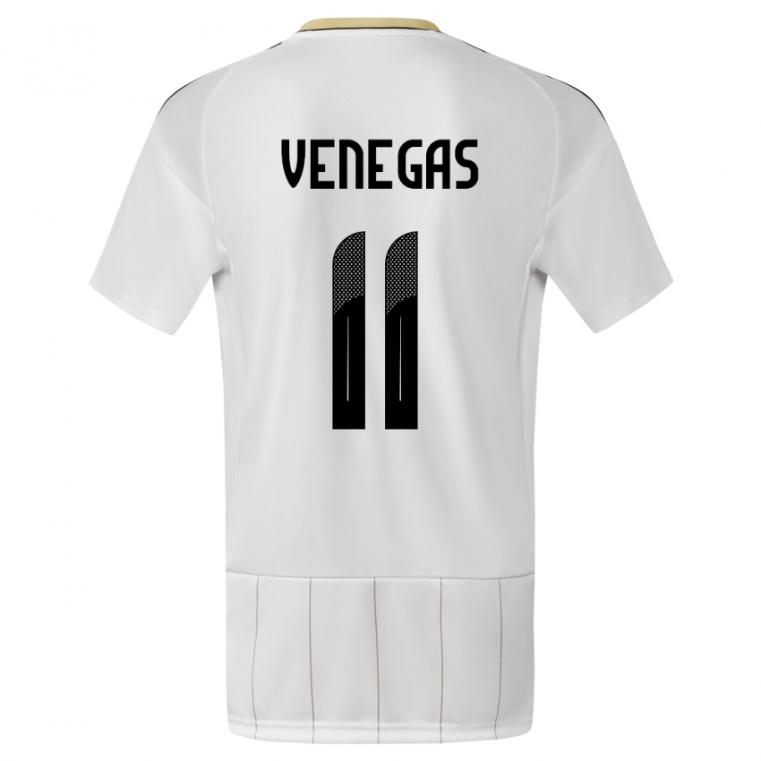 Dames Costa Rica Johan Venegas #11 Wit Uitshirt Uittenue 24-26 T-Shirt