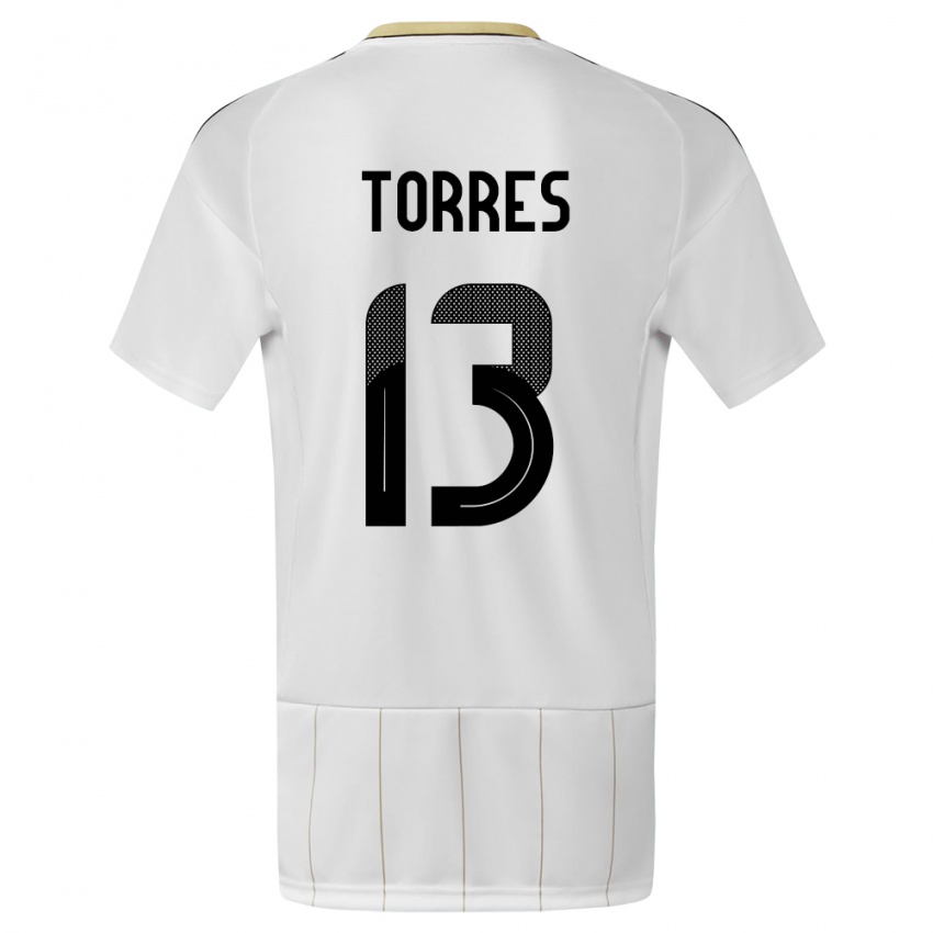 Dames Costa Rica Gerson Torres #13 Wit Uitshirt Uittenue 24-26 T-Shirt