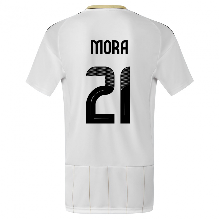 Dames Costa Rica Carlos Mora #21 Wit Uitshirt Uittenue 24-26 T-Shirt