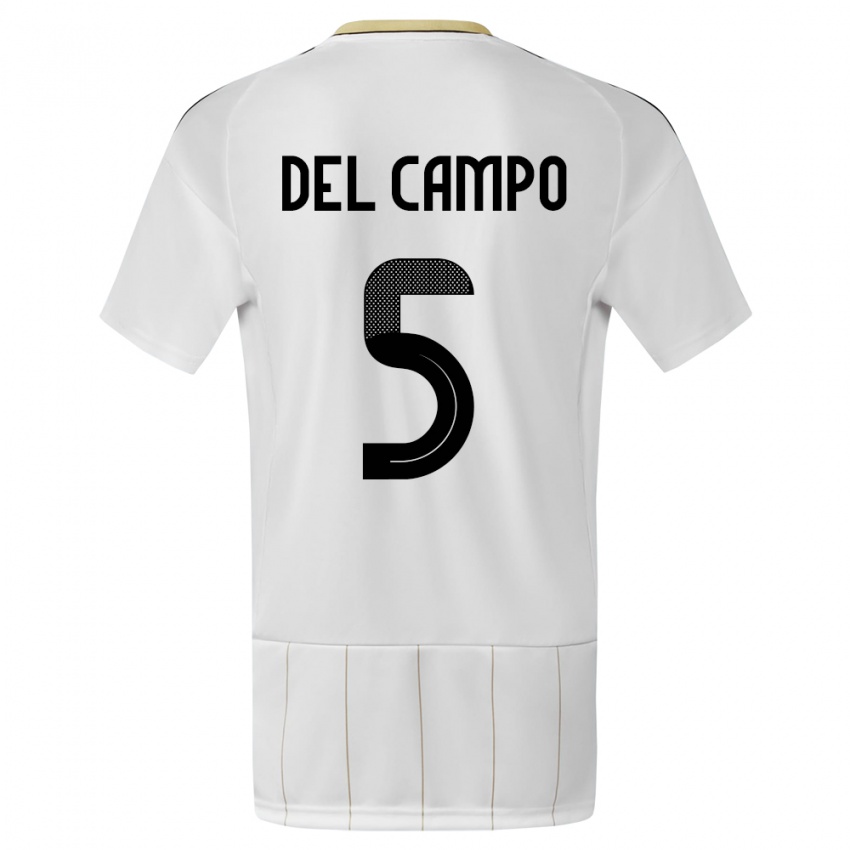 Dames Costa Rica Valeria Del Campo #5 Wit Uitshirt Uittenue 24-26 T-Shirt