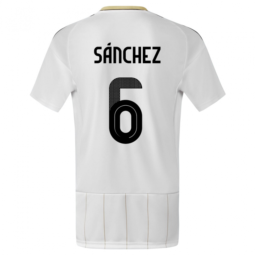 Dames Costa Rica Carol Sanchez #6 Wit Uitshirt Uittenue 24-26 T-Shirt