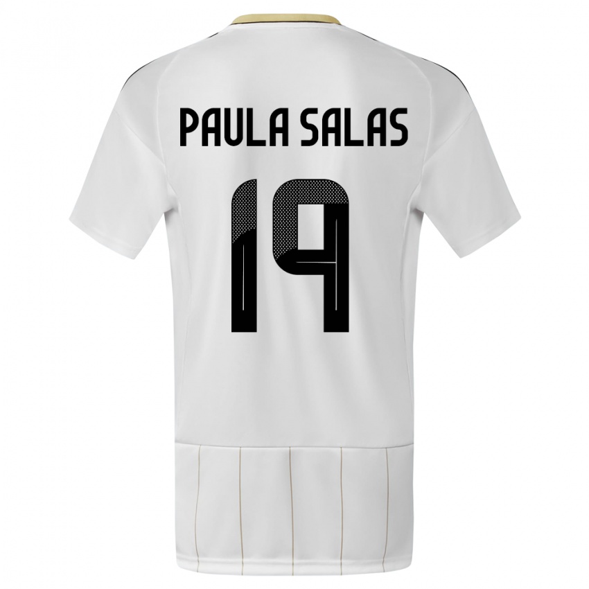 Dames Costa Rica Maria Paula Salas #19 Wit Uitshirt Uittenue 24-26 T-Shirt