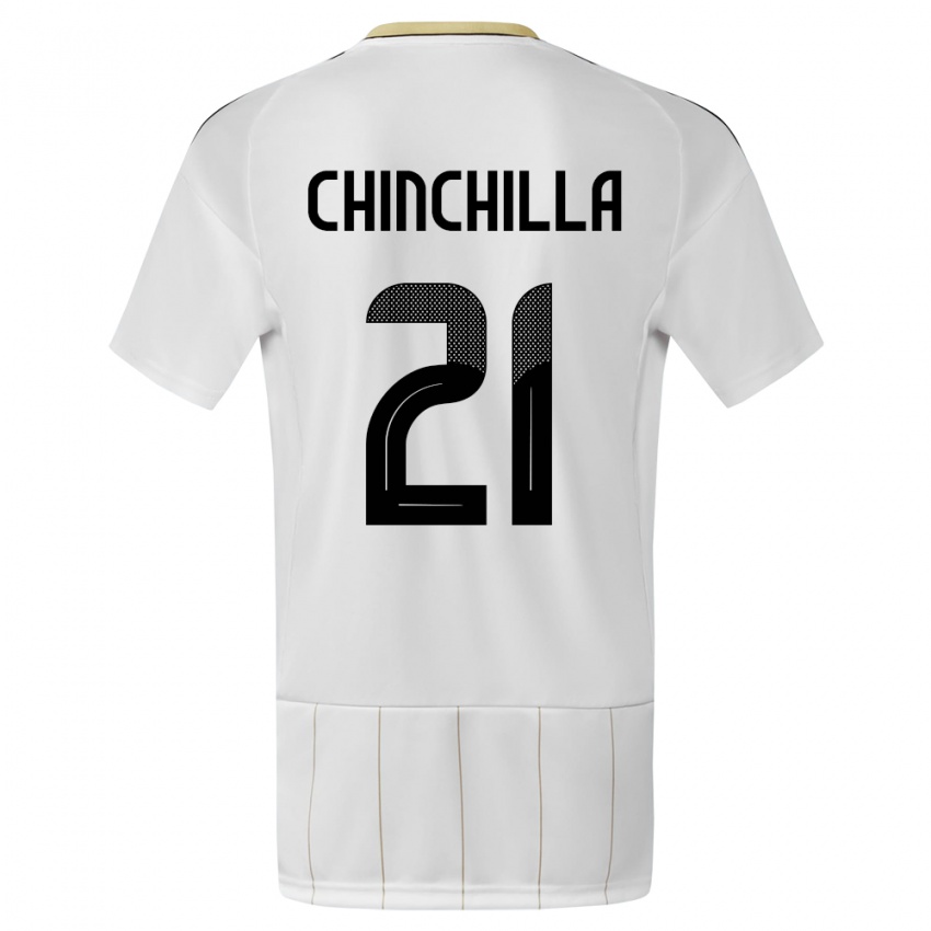 Dames Costa Rica Viviana Chinchilla #21 Wit Uitshirt Uittenue 24-26 T-Shirt