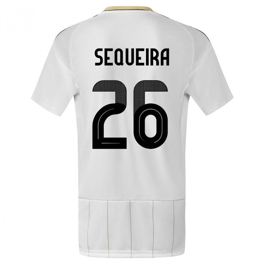 Dames Costa Rica Douglas Sequeira #26 Wit Uitshirt Uittenue 24-26 T-Shirt