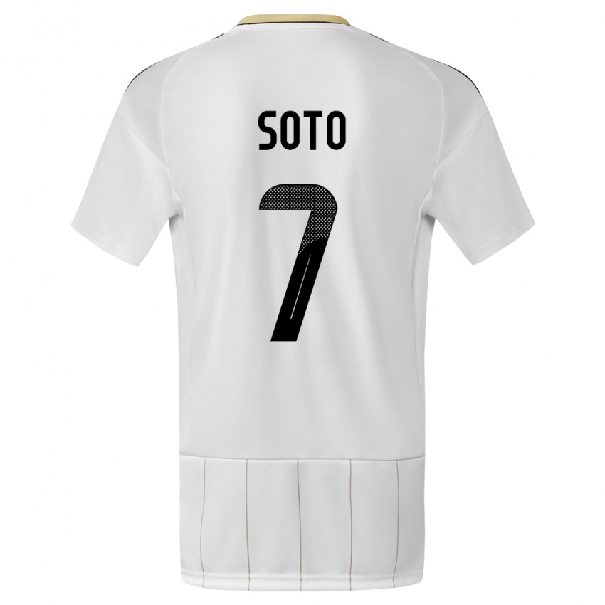 Dames Costa Rica Andrey Soto #7 Wit Uitshirt Uittenue 24-26 T-Shirt