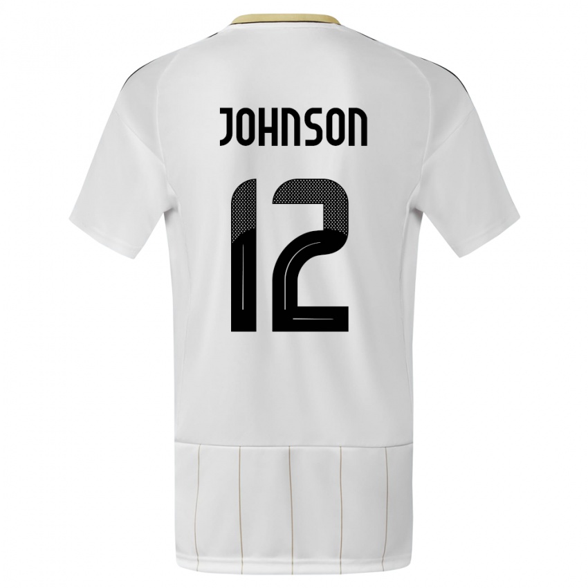 Dames Costa Rica Shawn Johnson #12 Wit Uitshirt Uittenue 24-26 T-Shirt