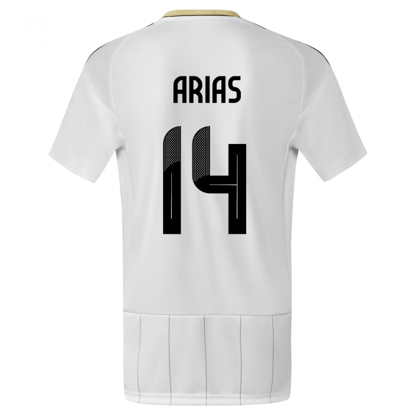 Dames Costa Rica Timothy Arias #14 Wit Uitshirt Uittenue 24-26 T-Shirt