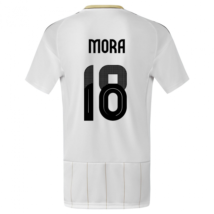 Dames Costa Rica Bayron Mora #18 Wit Uitshirt Uittenue 24-26 T-Shirt