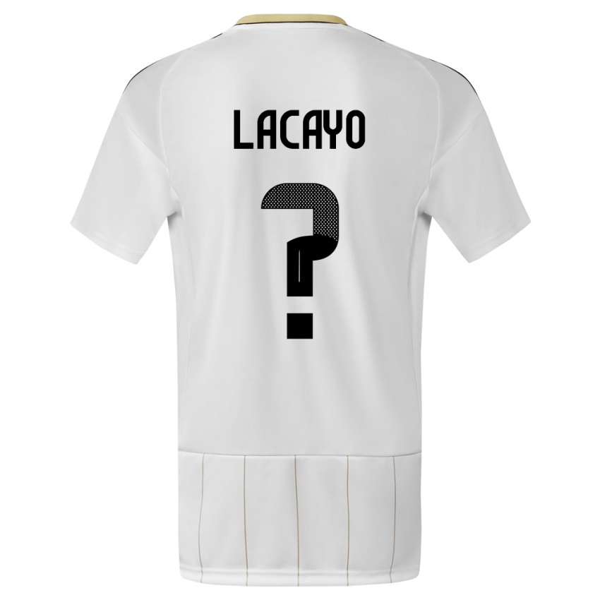 Dames Costa Rica Marcelo Lacayo #0 Wit Uitshirt Uittenue 24-26 T-Shirt