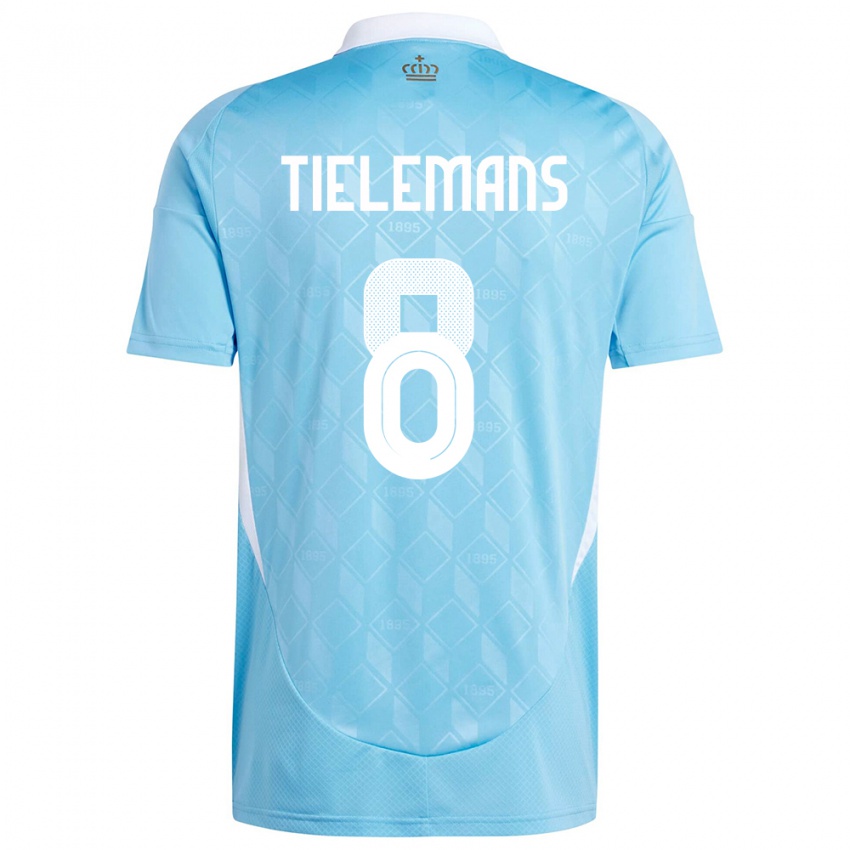 Dames België Youri Tielemans #8 Blauw Uitshirt Uittenue 24-26 T-Shirt