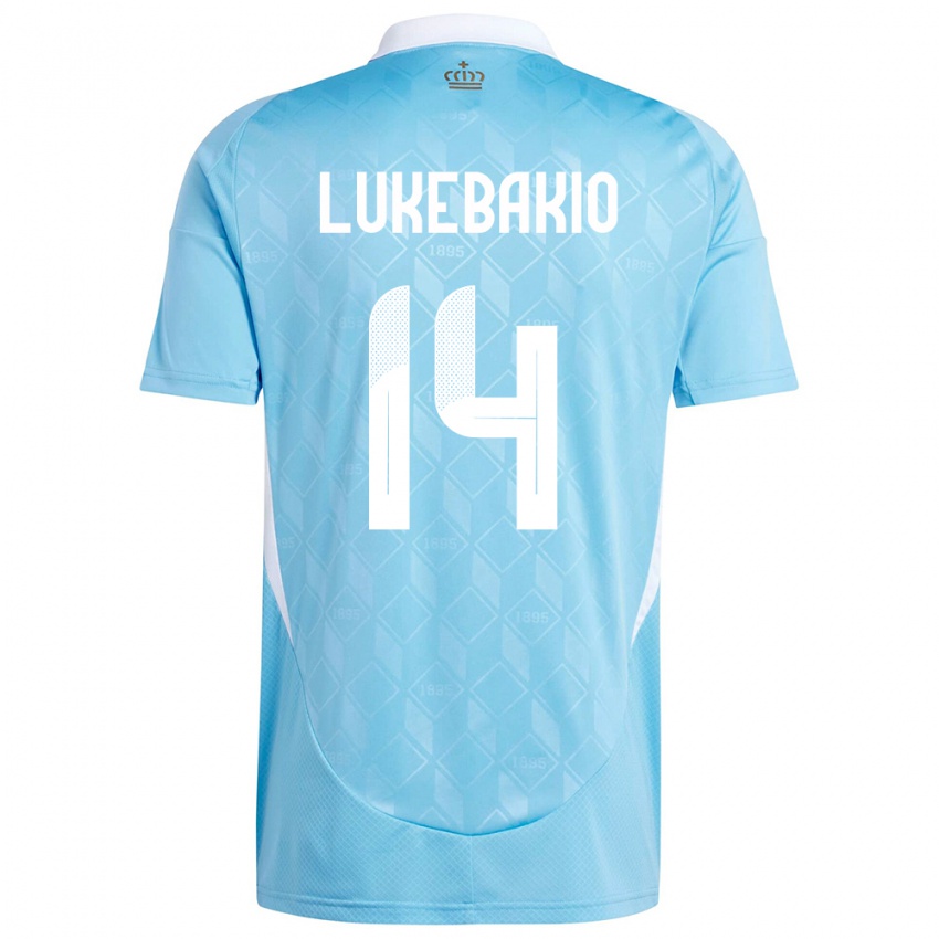 Dames België Dodi Lukebakio #14 Blauw Uitshirt Uittenue 24-26 T-Shirt