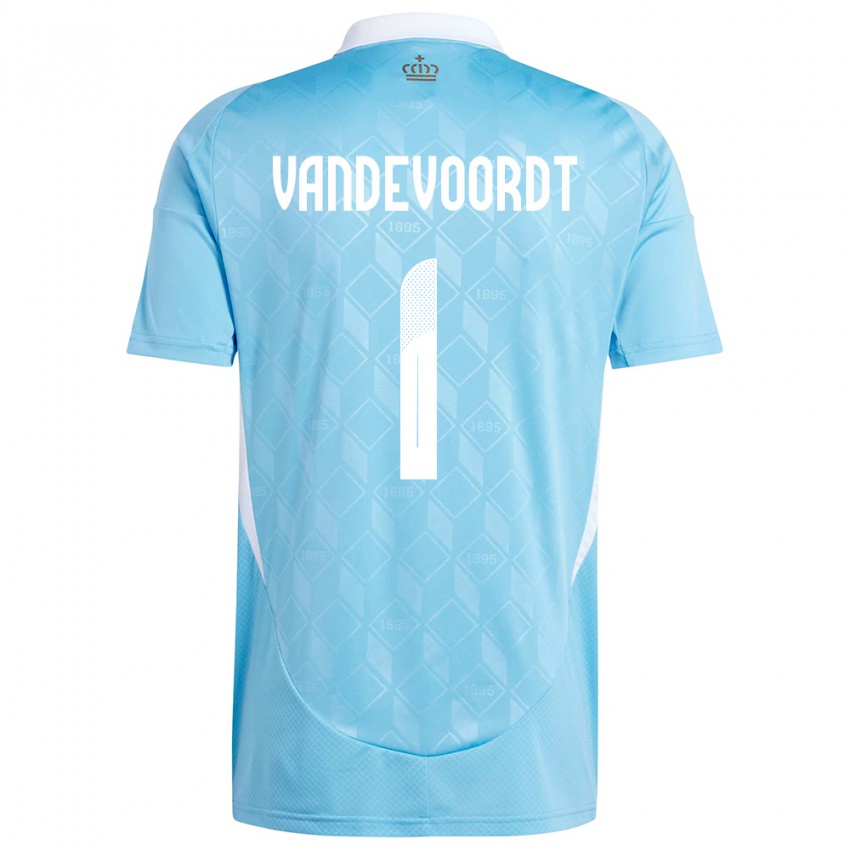 Dames België Maarten Vandevoordt #1 Blauw Uitshirt Uittenue 24-26 T-Shirt