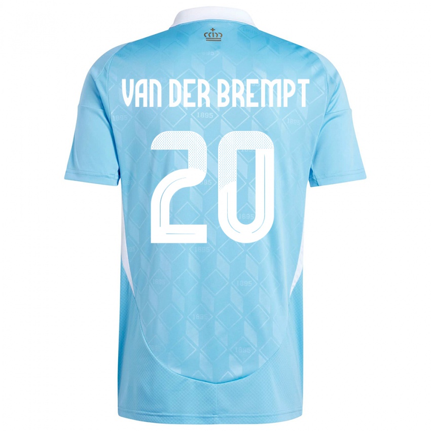 Dames België Ignace Van Der Brempt #20 Blauw Uitshirt Uittenue 24-26 T-Shirt