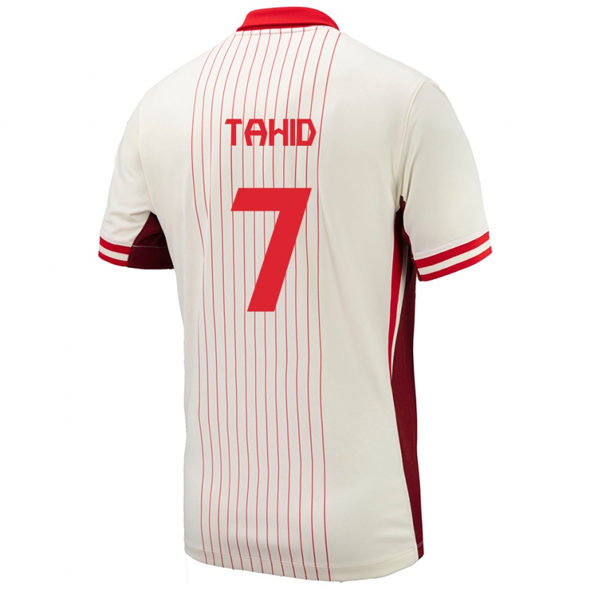 Dames Canada Taryck Tahid #7 Wit Uitshirt Uittenue 24-26 T-Shirt