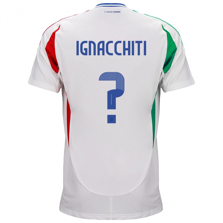 Dames Italië Lorenzo Ignacchiti #0 Wit Uitshirt Uittenue 24-26 T-Shirt