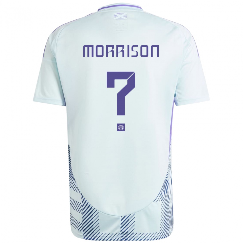 Dames Schotland Liam Morrison #0 Licht Mintblauw Uitshirt Uittenue 24-26 T-Shirt