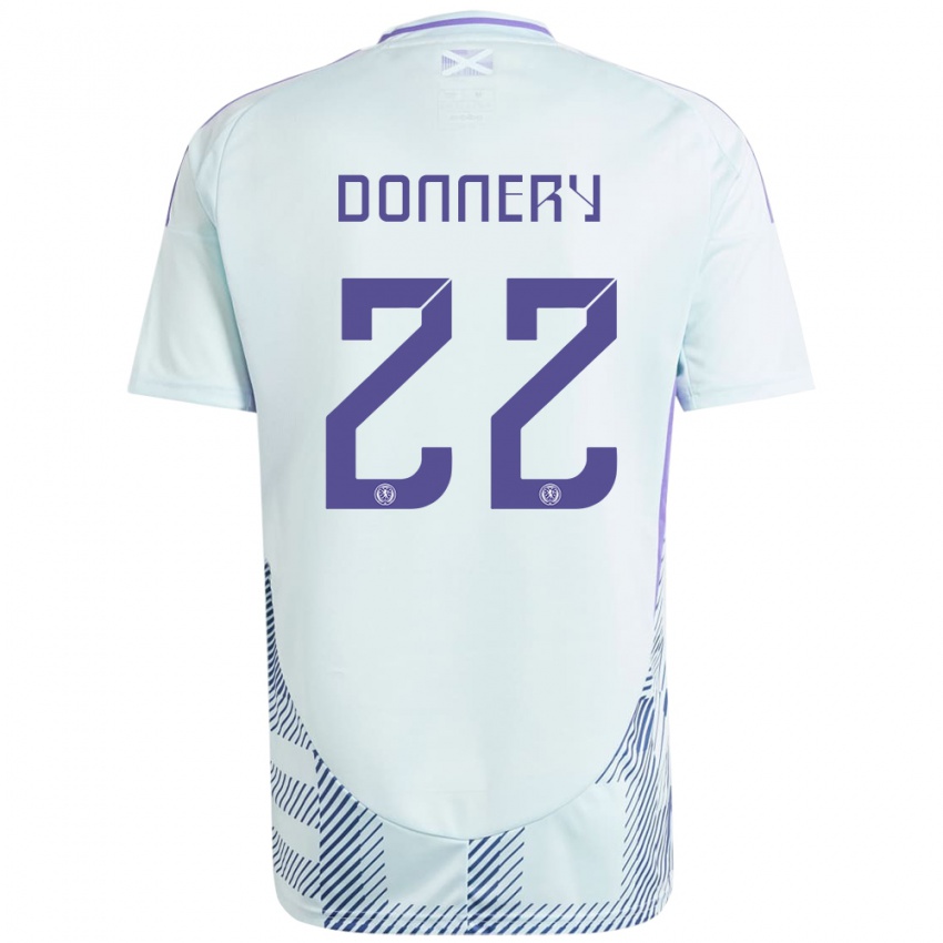 Dames Schotland Julian Donnery #22 Licht Mintblauw Uitshirt Uittenue 24-26 T-Shirt