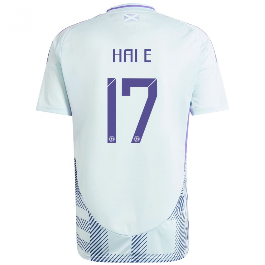 Dames Schotland Finlay Hale #17 Licht Mintblauw Uitshirt Uittenue 24-26 T-Shirt