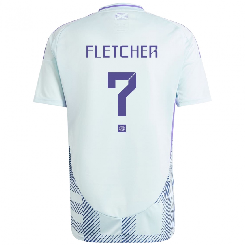 Dames Schotland Tyler Fletcher #0 Licht Mintblauw Uitshirt Uittenue 24-26 T-Shirt