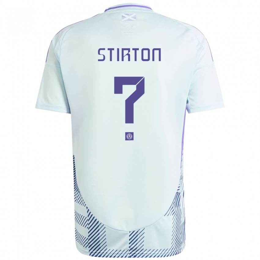 Dames Schotland Owen Stirton #0 Licht Mintblauw Uitshirt Uittenue 24-26 T-Shirt