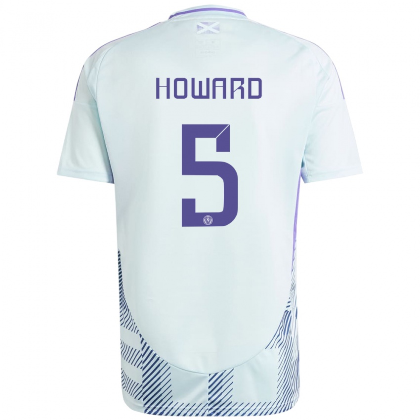 Dames Schotland Sophie Howard #5 Licht Mintblauw Uitshirt Uittenue 24-26 T-Shirt