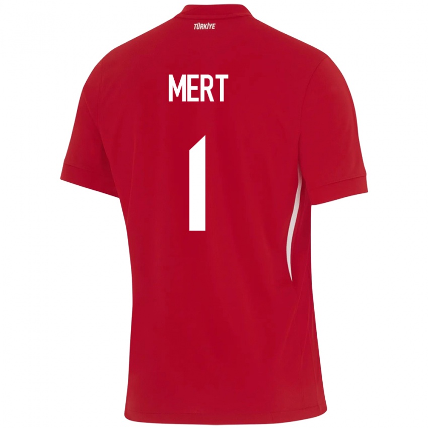 Dames Turkije Mert Günok #1 Rood Uitshirt Uittenue 24-26 T-Shirt