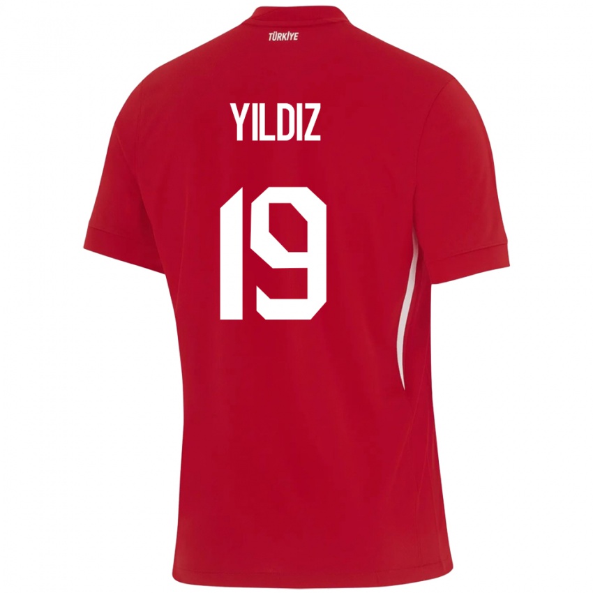 Dames Turkije Kenan Yıldız #19 Rood Uitshirt Uittenue 24-26 T-Shirt