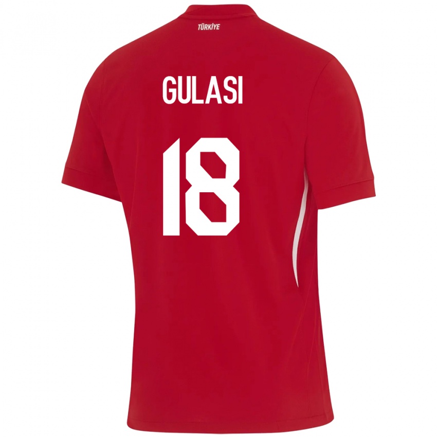 Dames Turkije Ayman Gulasi #18 Rood Uitshirt Uittenue 24-26 T-Shirt