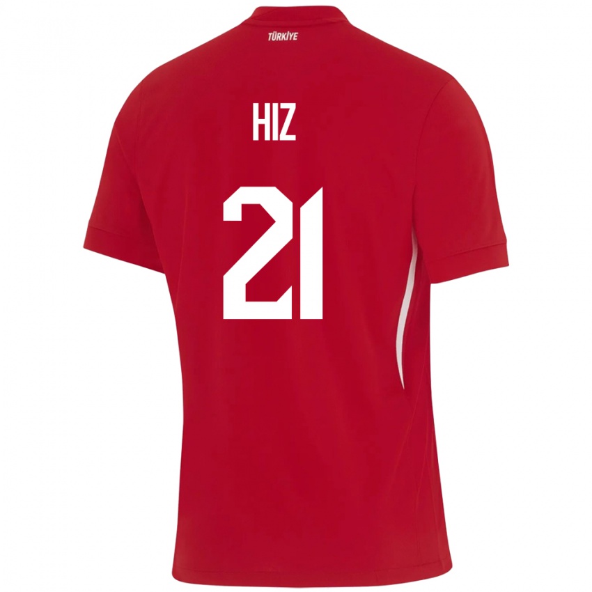 Dames Turkije Gülbin Hız #21 Rood Uitshirt Uittenue 24-26 T-Shirt