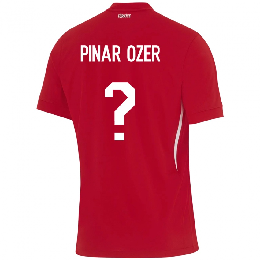 Dames Turkije Senem Pınar Özer #0 Rood Uitshirt Uittenue 24-26 T-Shirt