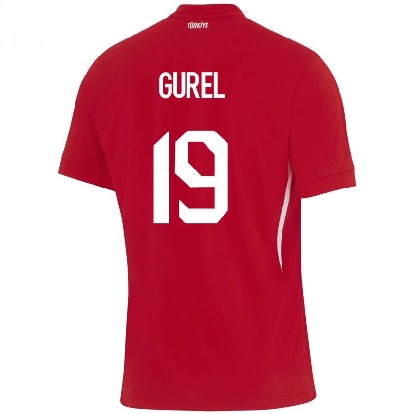 Dames Turkije Cansu Gürel #19 Rood Uitshirt Uittenue 24-26 T-Shirt