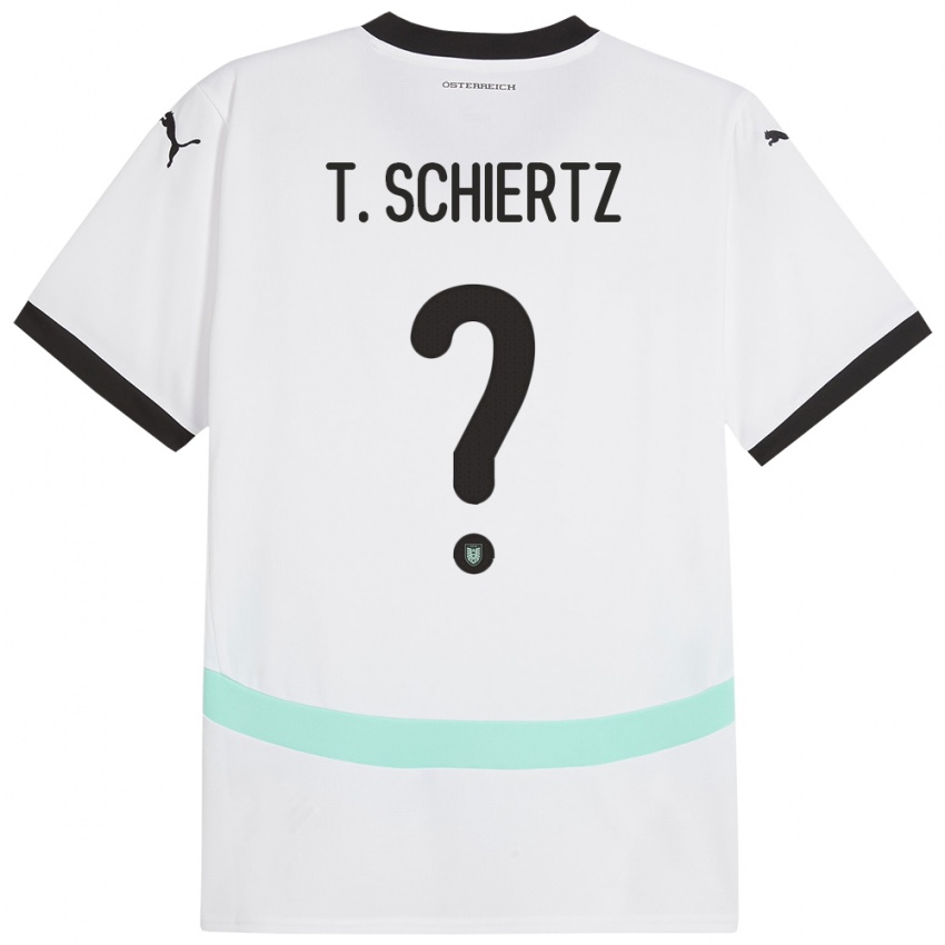 Dames Oostenrijk Tammo Schiertz #0 Wit Uitshirt Uittenue 24-26 T-Shirt
