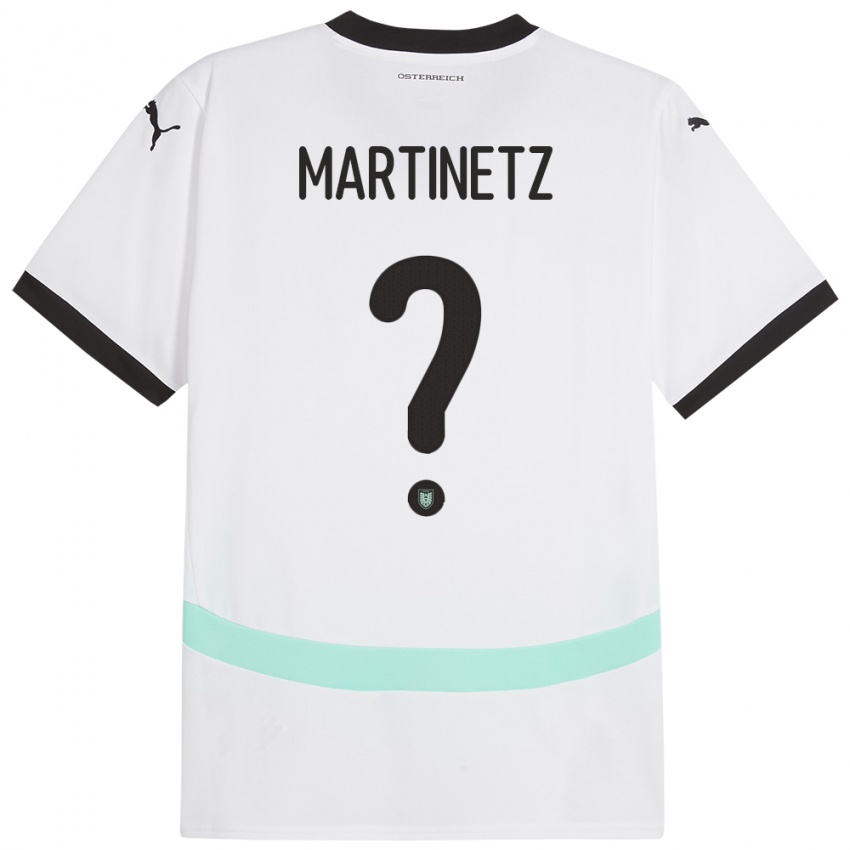 Dames Oostenrijk Gregor Martinetz #0 Wit Uitshirt Uittenue 24-26 T-Shirt