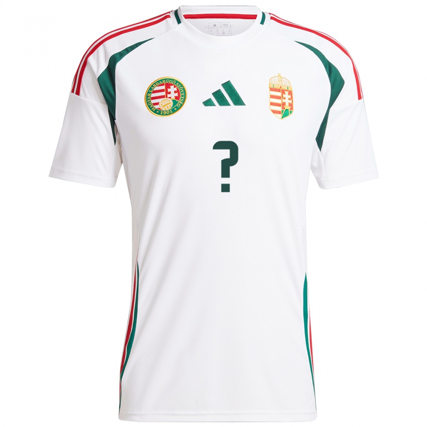 Dames Hongarije István Pekár #0 Wit Uitshirt Uittenue 24-26 T-Shirt