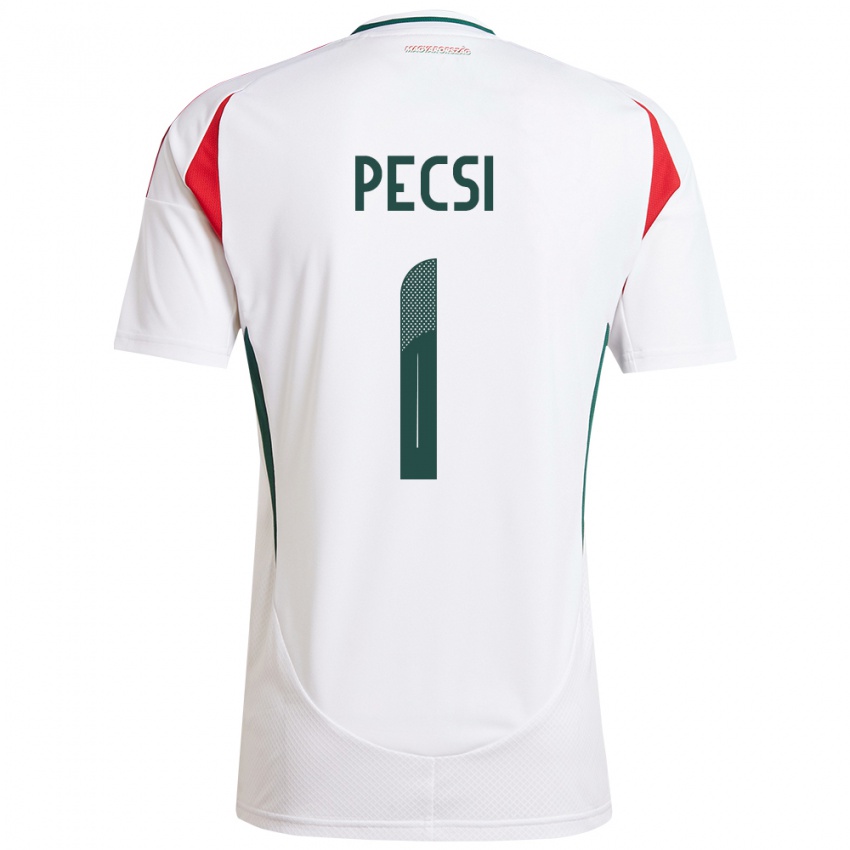 Dames Hongarije Ármin Pécsi #1 Wit Uitshirt Uittenue 24-26 T-Shirt